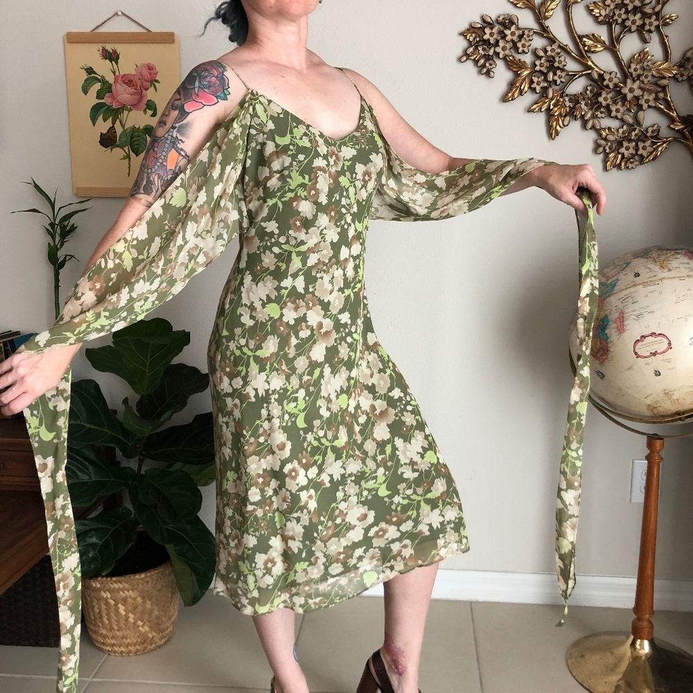 LOFT Silk Convertible Sash Tie Dress - Picture 2 of 8